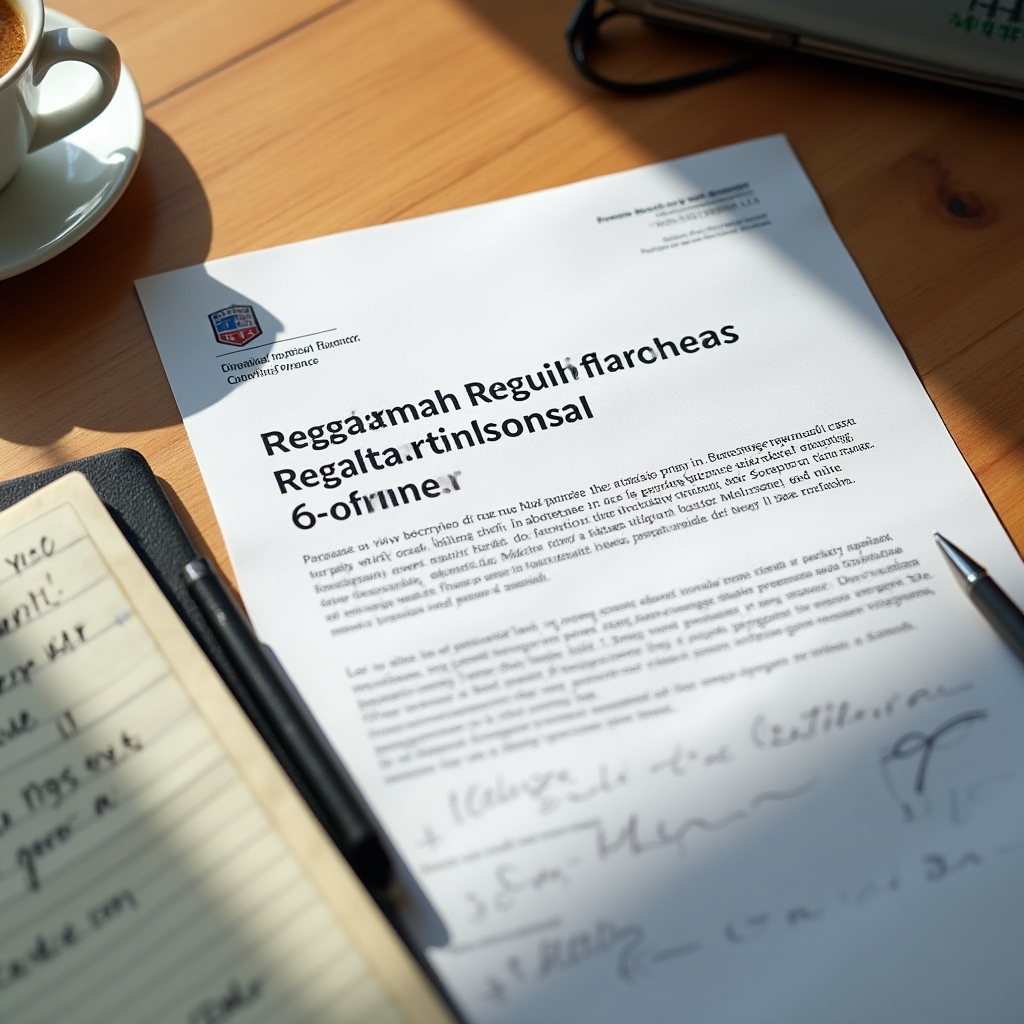 Updated Croatian e-invoicing regulation document on desk with coffee