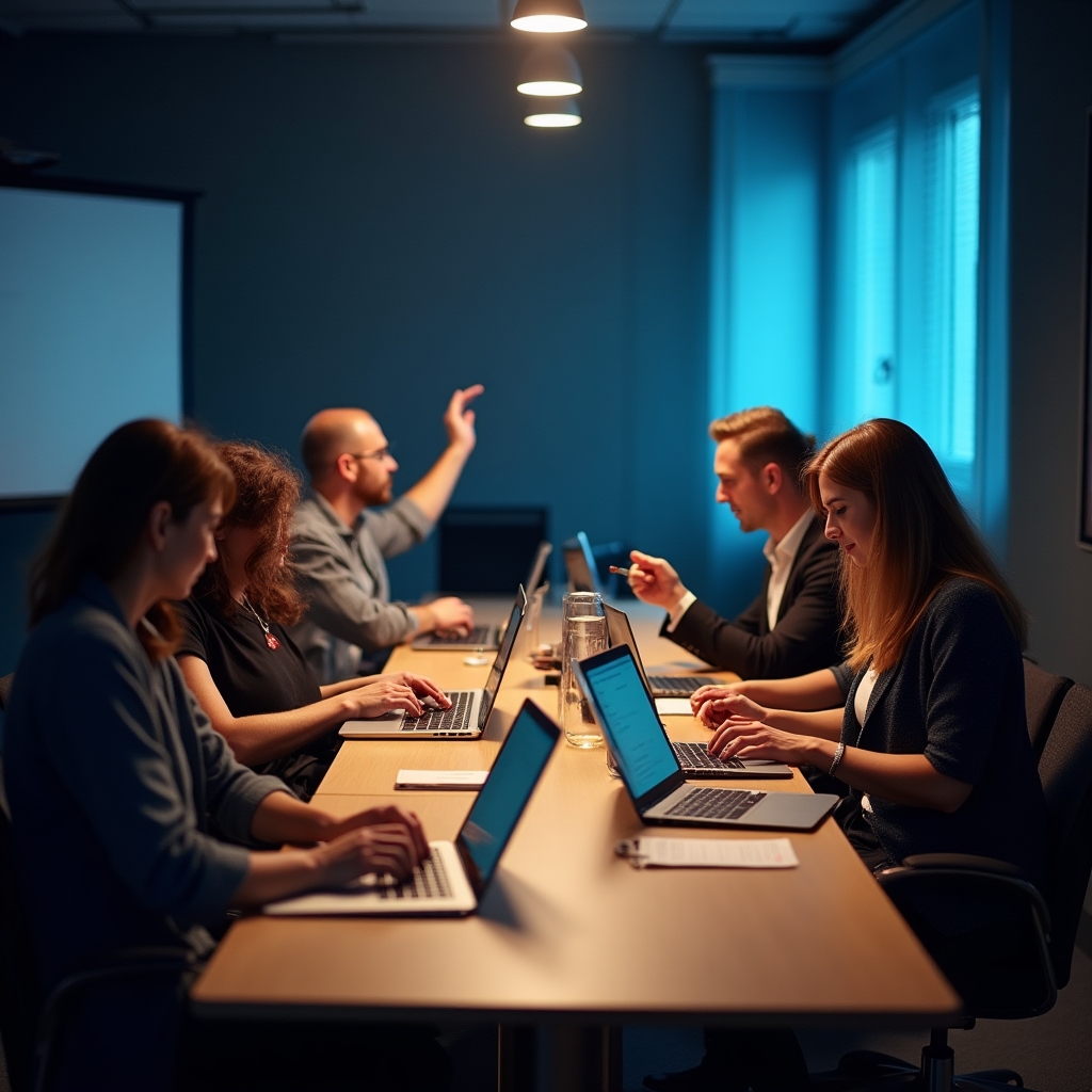 Workshop participants configuring fiscalization systems on their own devices